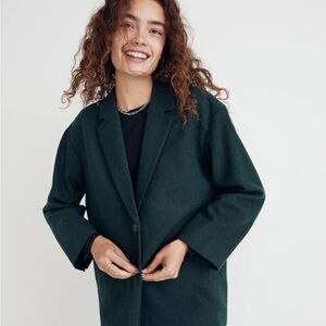 WOMEN’s BRUSHED OVERSIZED DORSET MADEWELL GREEN BLAZER - NWT